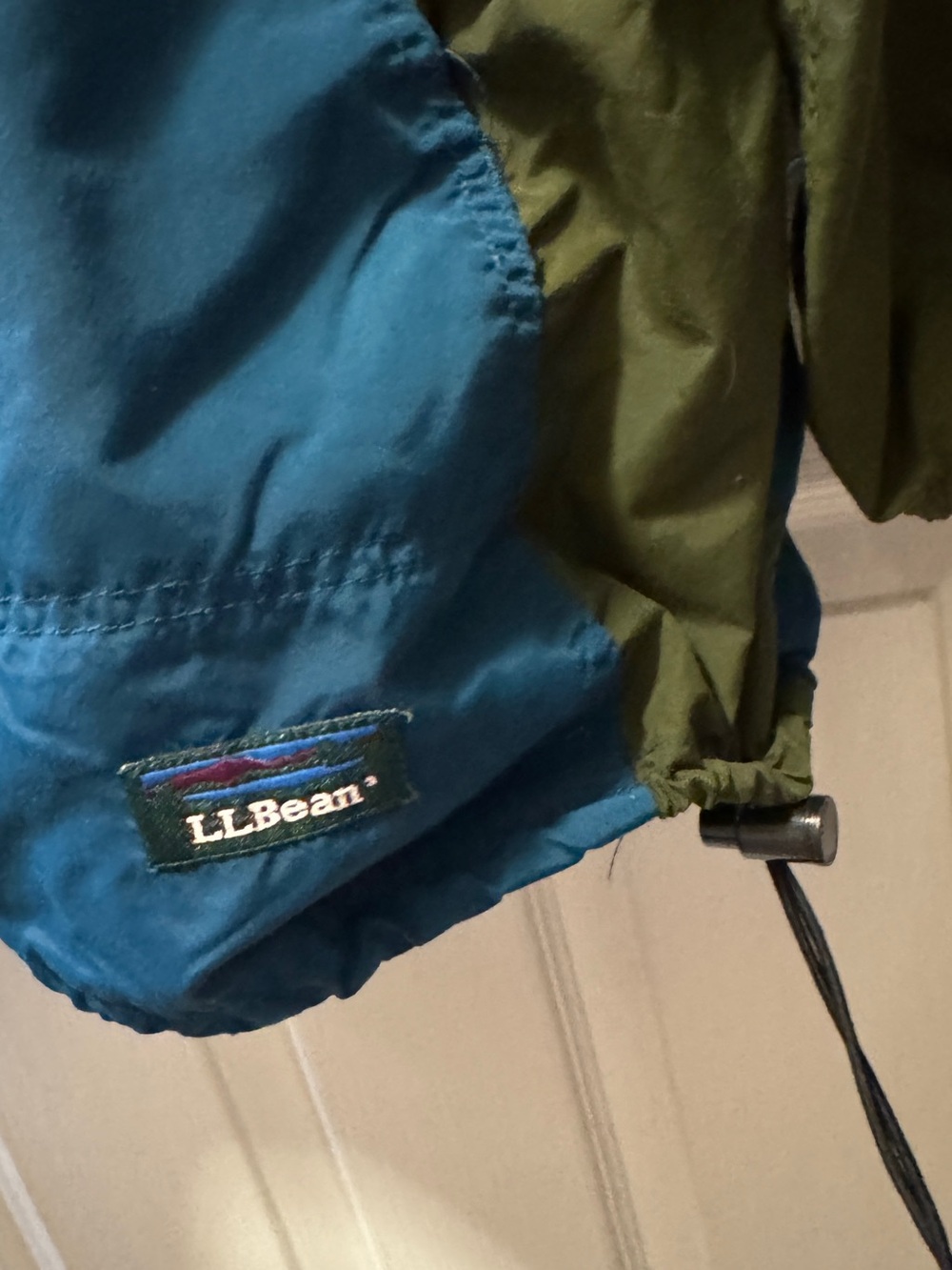 Vintage L.L.Bean Colorblock Hooded Anorak Jacket - Teal - Men’s L/XL - Picture 3 of 6